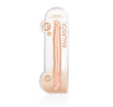 RealRock - Podwójne wygięte dildo mega długie 36cm